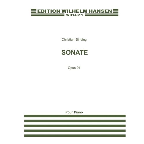 Sinding - Piano Sonata In B Minor Op 91 (Softcover Book)