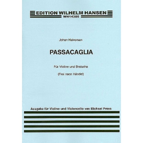 Halvorsen - Passacaglia For Violin/Cello (Softcover Book)