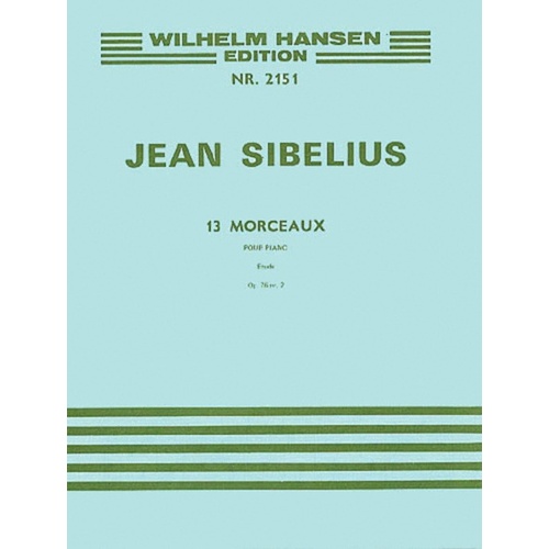 Sibelius - 13 Pieces Op 76 No 2 Etude Piano