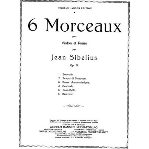 Six Pieces Op 79 No 6 Berceuse Violin/Piano 