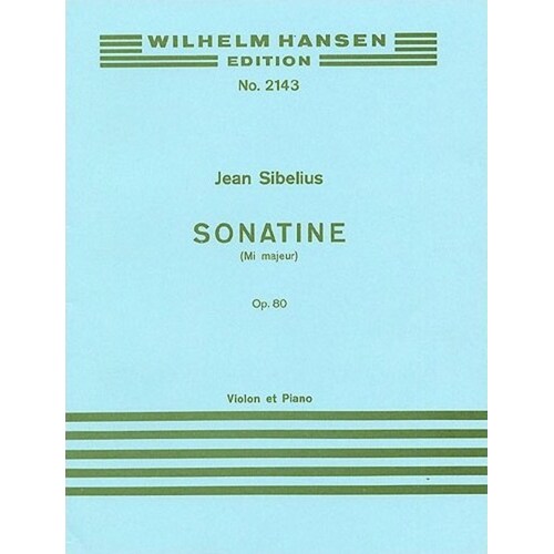 Sibelius Sonatine E Op.80 Violin 