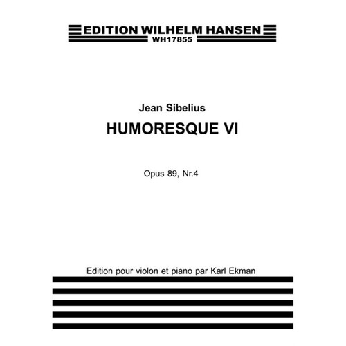 Sibelius Humor. 6 Op.89 No.4 Violin/Piano 