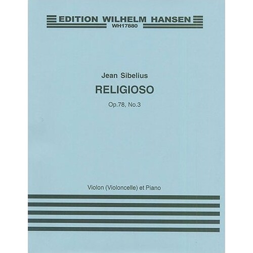 Sibelius Religioso Op.78 No.3 Violin(Or Cel 