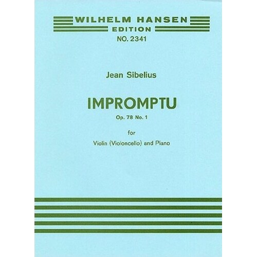 Sibelius Impromptu Op.78 No.1 Violin (Or Cello)/Piano 