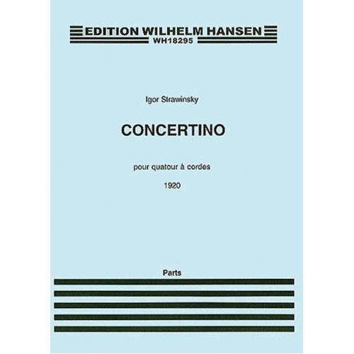 Concertino (1920) For String Quartet (Parts) 