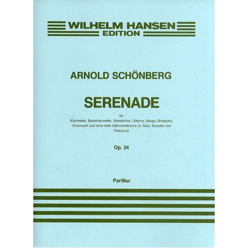 Schoenberg Serenade Op.24 Score(Only)