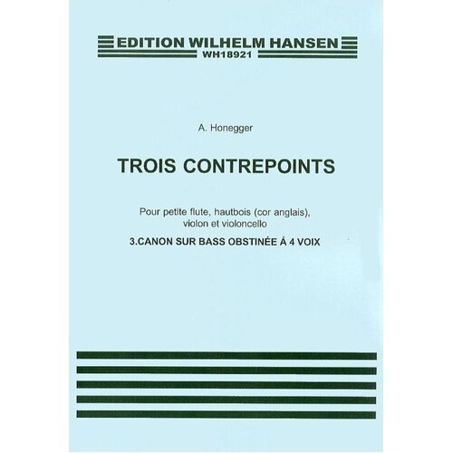 Honegger Trois Contrepoints No.3 Pts