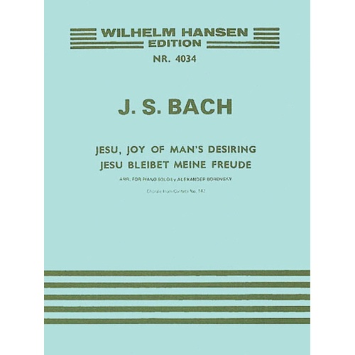 Bach Jesu Joy Of Mans Desiring Piano 