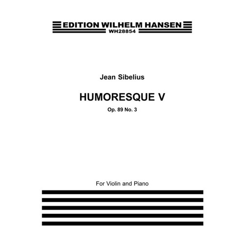 Sibelius Humor. 5 Op.89 No.3 Violin/Piano 