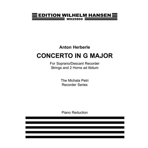 Herberle Concerto G Major Rec/Piano 