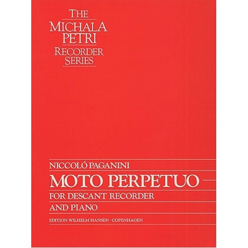 Paganini Moto Perpetuo Recorder/Piano 
