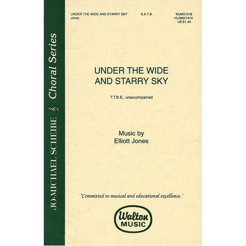 Under The Wide And Starry Sky TTBB A Cap (Octavo)