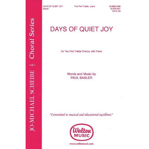 Days Of Quiet Joy 2Pt (Octavo)