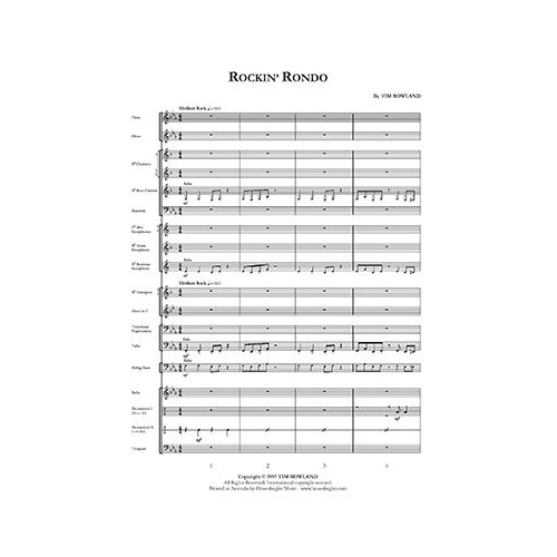 SKB Standard Wheel Tuba Piece - ABACA Rondo Form with Cues for String Bass, Bass Clarinet, Baritone Saxophone, Syncopated Rhythms