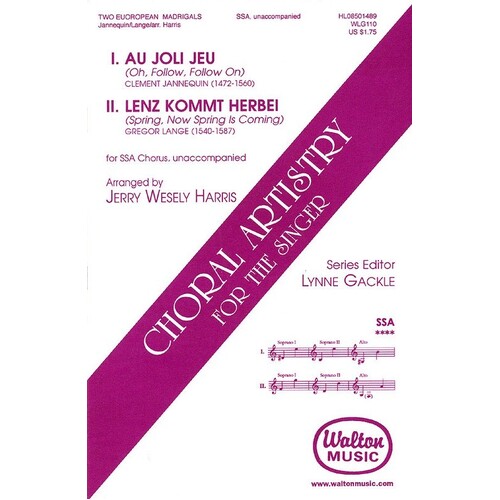 Two European Madrigals SSA (Octavo)