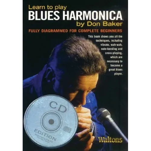 Waltons Learn to Play the Blues Harmonica Book with CD