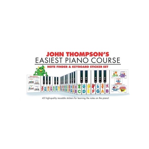 Easiest Piano Course Note Finder and Keyboard Sticker Set