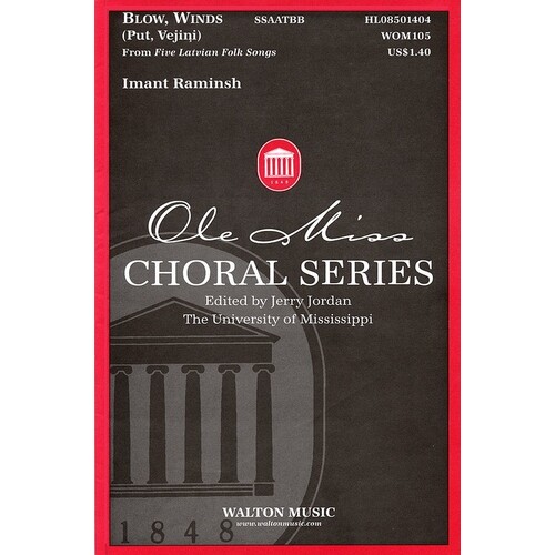 Blow Winds Latvian Song SATB (Octavo)