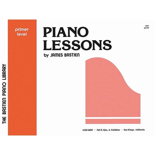 Piano Lessons Level Primer Old Series by James Bastien, 64 Pages, Bastien Piano Library, Published by Neil A. Kjos Music Company