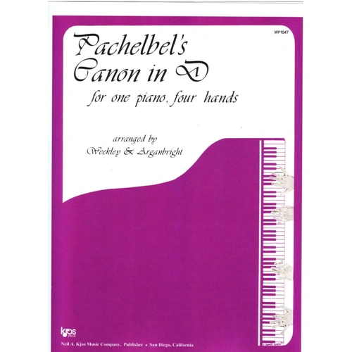 Canon in D Piano Duet Intermediate Level by Neil A. Kjos Music Company, 12 Pages