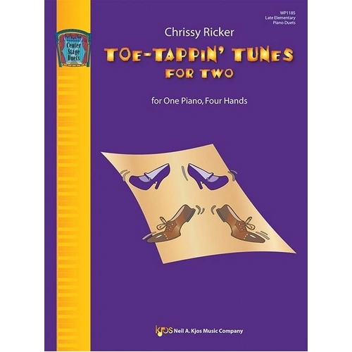 Toe-Tappin Tunes for Two by Chrissy Ricker - 32 Pages Duet Music for Piano & Keyboard