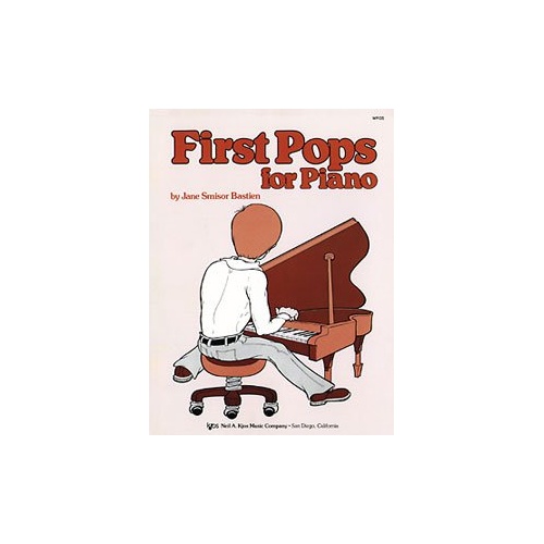 First Pops for Piano by Neil A. Kjos Music Company, 24 pages, beginner-friendly contemporary pieces for fun and study