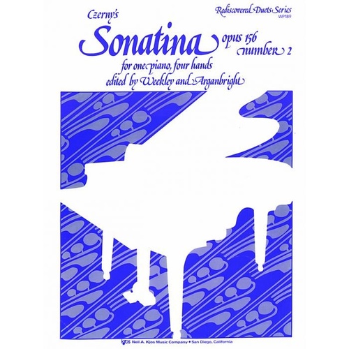 Czerny's Sonatina Opus 156 No. 2 for Piano Duet - 20 Pages