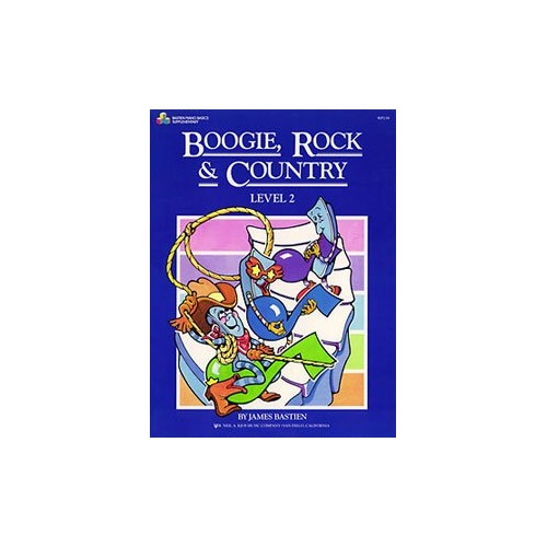 Boogie Rock and Country Level 2 by James Bastien, 24 Pages, Piano, Neil A. Kjos Music Company