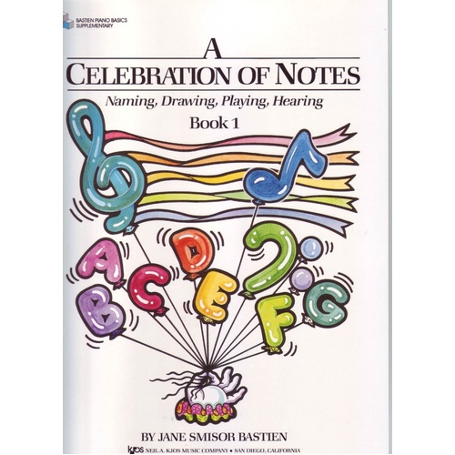 A Celebration of Notes Book 1 - Piano Note Speller Activity Book