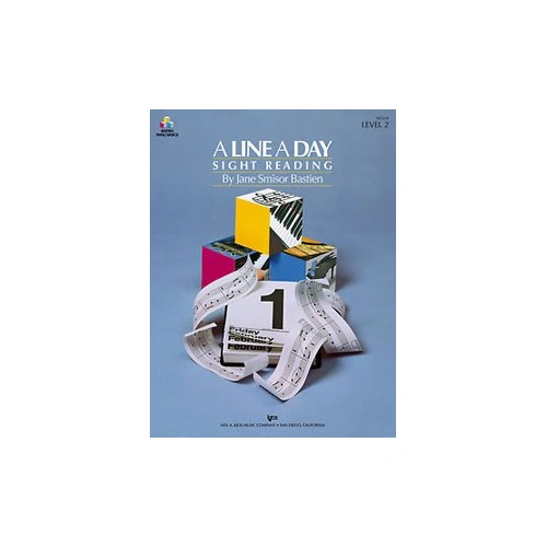 A Line a Day Sight Reading Level 2 by Jane Bastien, 32 Pages, Piano, Neil A. Kjos Music Company