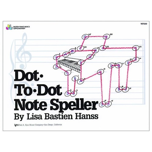 Dot to Dot Note Speller by Neil A. Kjos Music Company - 16 Pages for Piano Students