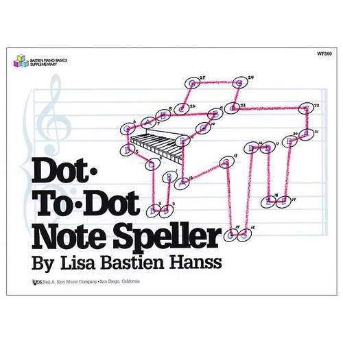 Dot to Dot Note Speller by Neil A. Kjos Music Company for Piano, 16 Pages