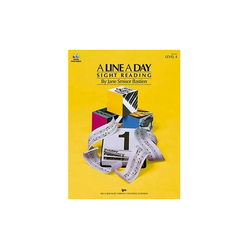 A Line a Day Sight Reading Level 4 by Jane Bastien, Piano, 32 Pages