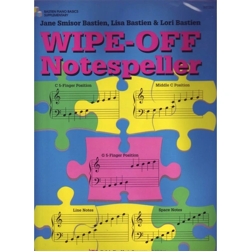Wipe Off Notespeller for Piano Students
