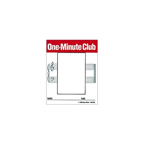 One Minute Club Cards Note Learning Tool for Piano Teachers
