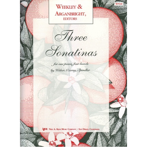 Three Sonatinas for Piano Duet by Neil A. Kjos Music Company - 1 Page