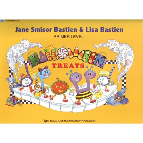 Halloween Treats - Primer Level for Piano by Jane & Lisa Bastien, 16 Pages, Kjos Music Company