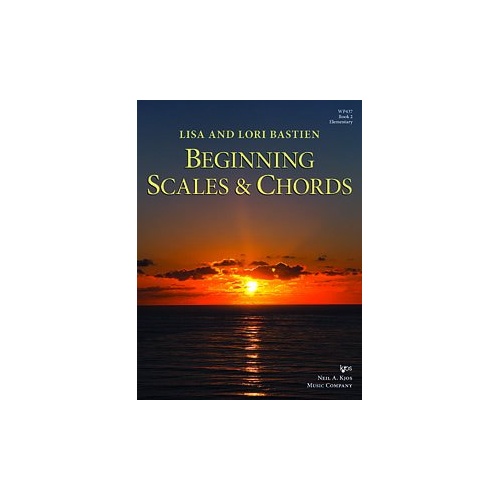Beginning Scales and Chords Book 2 by Neil A. Kjos Music Company, 40 pages, suitable for early elementary piano methods.