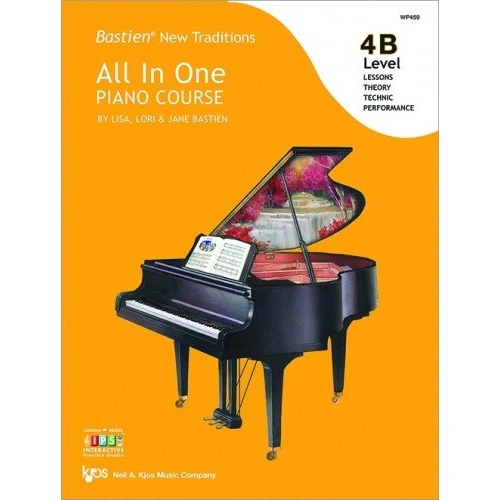 Bastien New Traditions All-in-One Piano Course Level 4B by Neil A. Kjos Music Company, 72 Pages