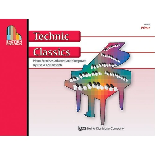 Bastien Essentials Technic Classics Primer for Piano - 32 Pages, Exercises for Melodic and Harmonic Intervals, Illustrated