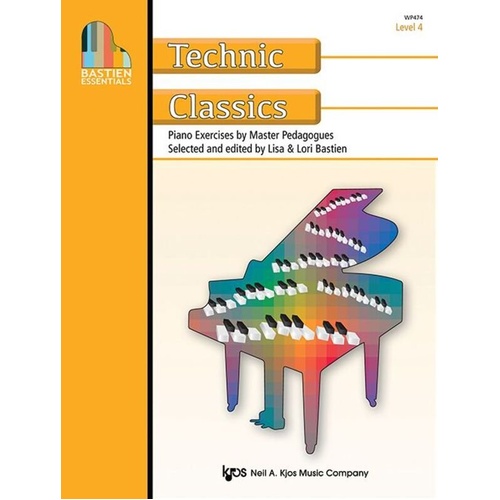Bastien Essentials Technic Classics Level 4 Piano Book with 39 Exercises on 32 Pages