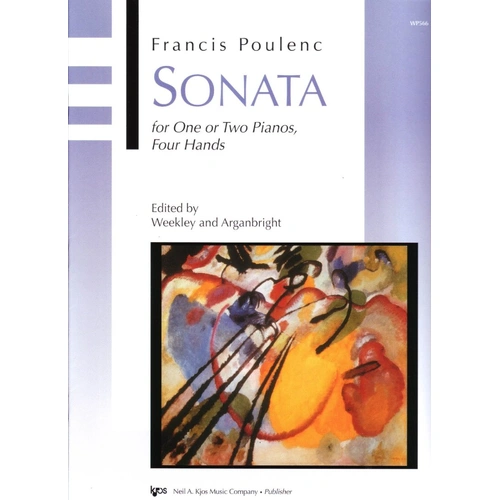 Sonata by Poulenc for Piano - Neil A. Kjos Music Company - 1 Page