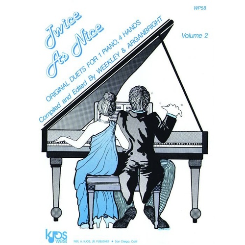 Twice As Nice Volume 2 Piano Duet Sheet Music by Neil A. Kjos Music Company, 64 Pages