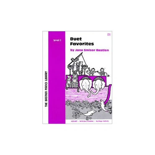 Duet Favorites Level 1 for Piano by Jane Bastien, 16 Pages, Published by Neil A. Kjos Music Company