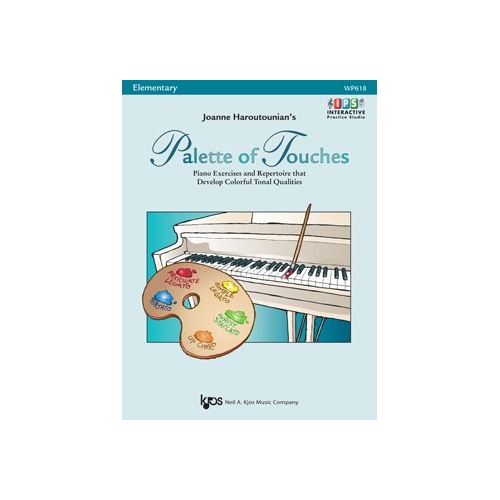 Palette of Touches Elementary Piano Book by Joanne Haroutounian, 52 Pages, Neil A. Kjos Music Company