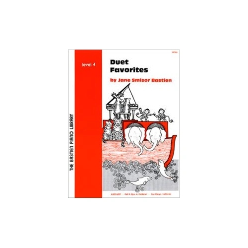 Duet Favorites Level 4 by Jane Bastien for Piano Duet, 24 Pages, Published by Neil A. Kjos Music Company