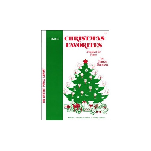 Christmas Favorites Level 3 Piano Book by James Bastien, 32 Pages, Neil A. Kjos Music Company
