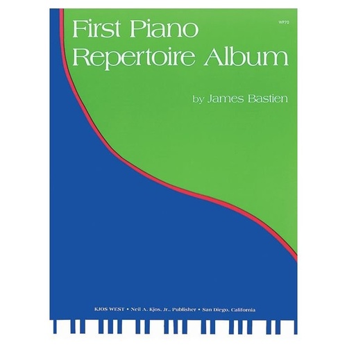 First Piano Repertoire Album by James Bastien, Kjos Music, 48 Pages, Easy Selections from Baroque, Classical, Romantic Periods, Level 3 & 4