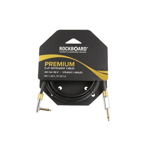 RockBoard Premium Flat Instrument Cable 3m Straight - Angle