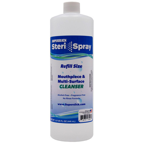 Superslick Steri-Spray Mouthpiece & Multi-Surface Cleanser Refill - 946ml